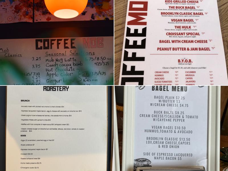 Coffee Mob Menu