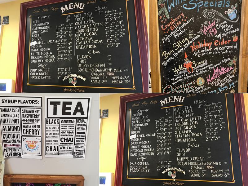 Mountain Java Menu