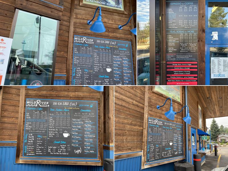 Wild River Java Menu