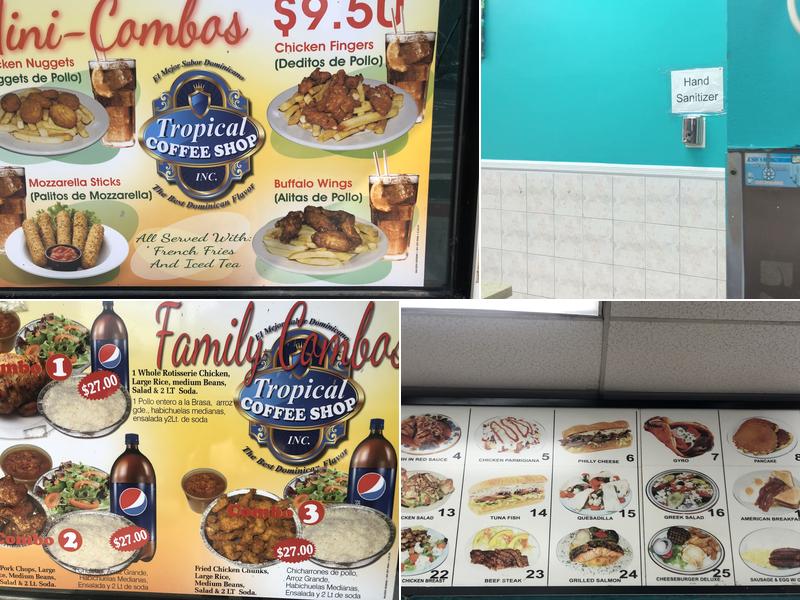 Tropical Coffee Shop Menu