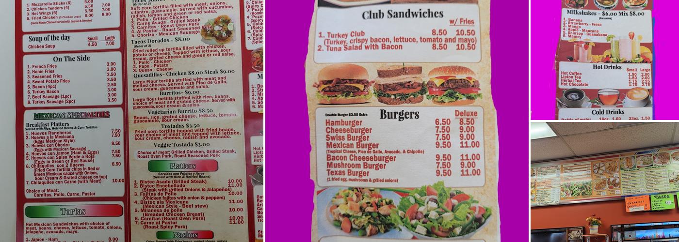 Pronto Café Menu