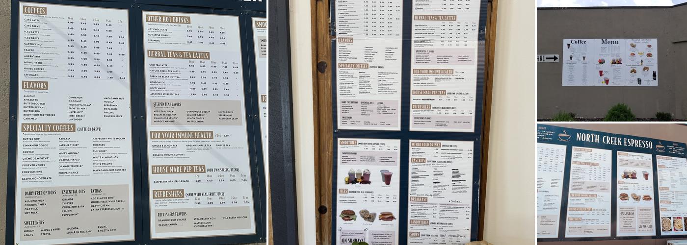 Robinson Roast Coffee Co. Menu