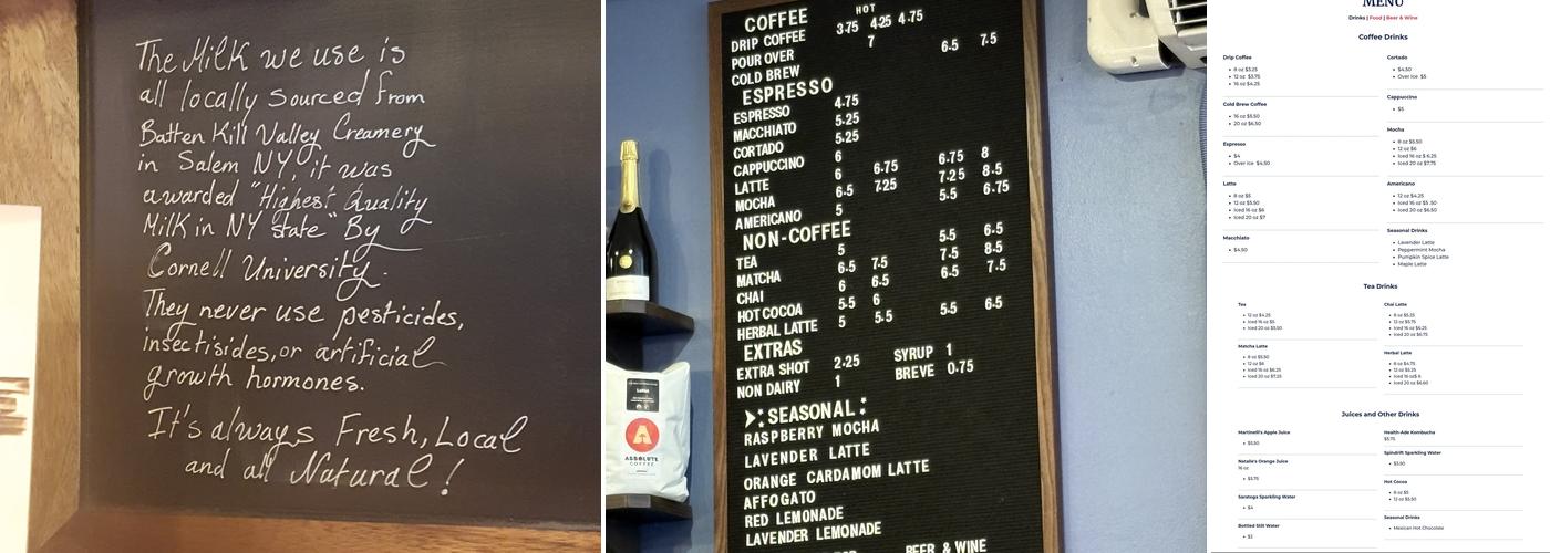 Absolute Coffee Menu