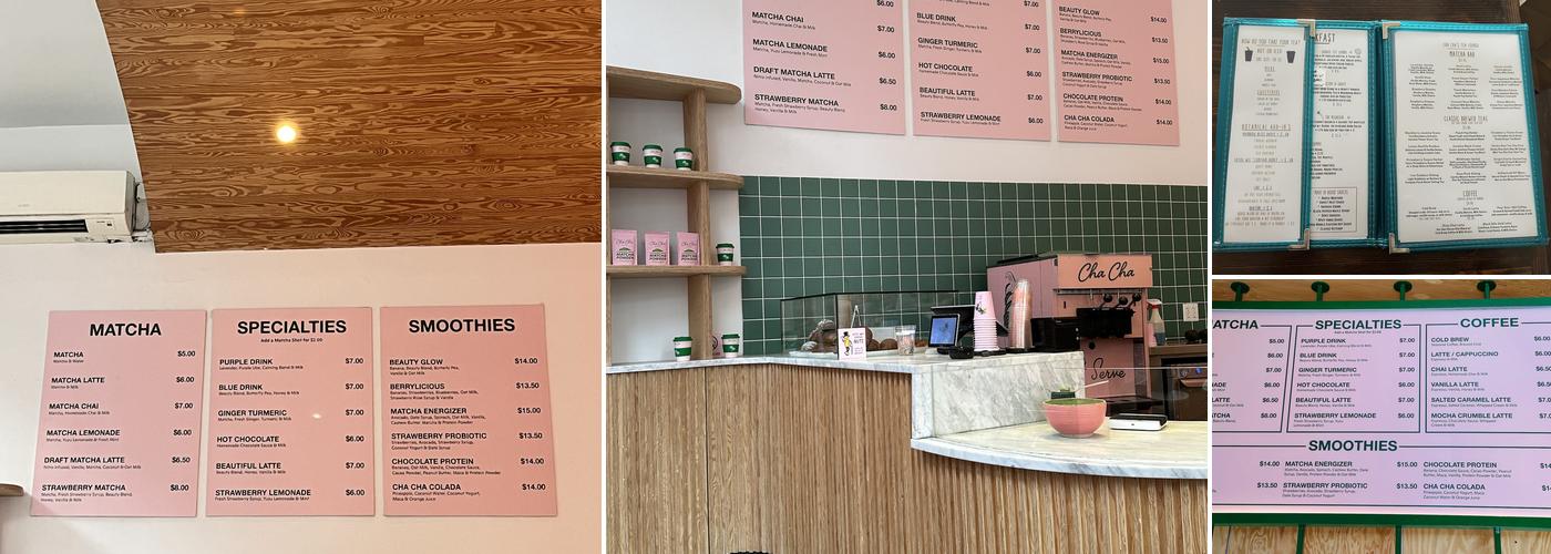 Cha Cha Matcha (NoMad) Menu