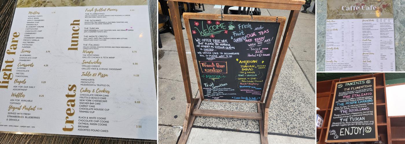 Caffè Café Menu