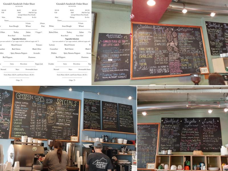 Grendel's Coffee House Menu