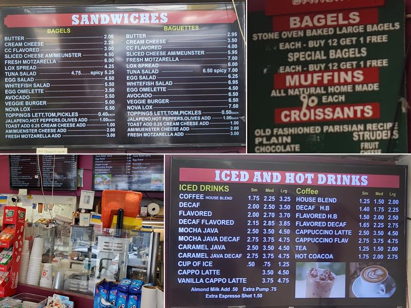 My Favorite Bagel Menu