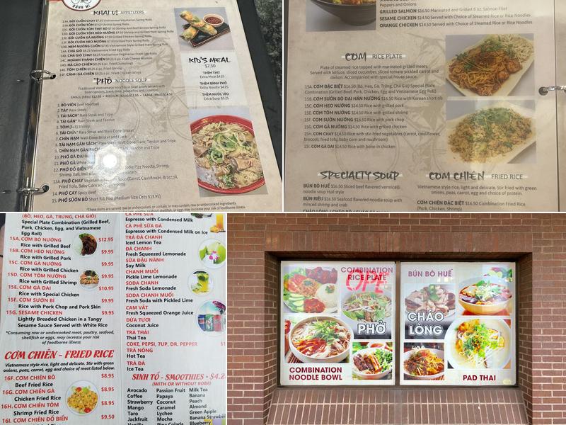 Phở 75 Menu