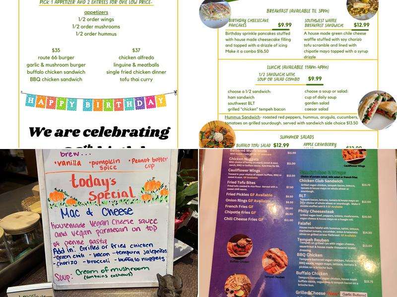 Lovin' Spoonfuls Vegan Restaurant Menu