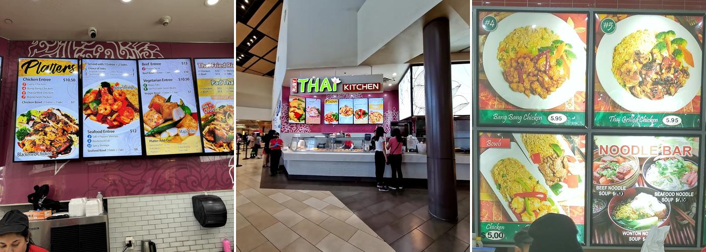 Ruby Thai Kitchen Menu