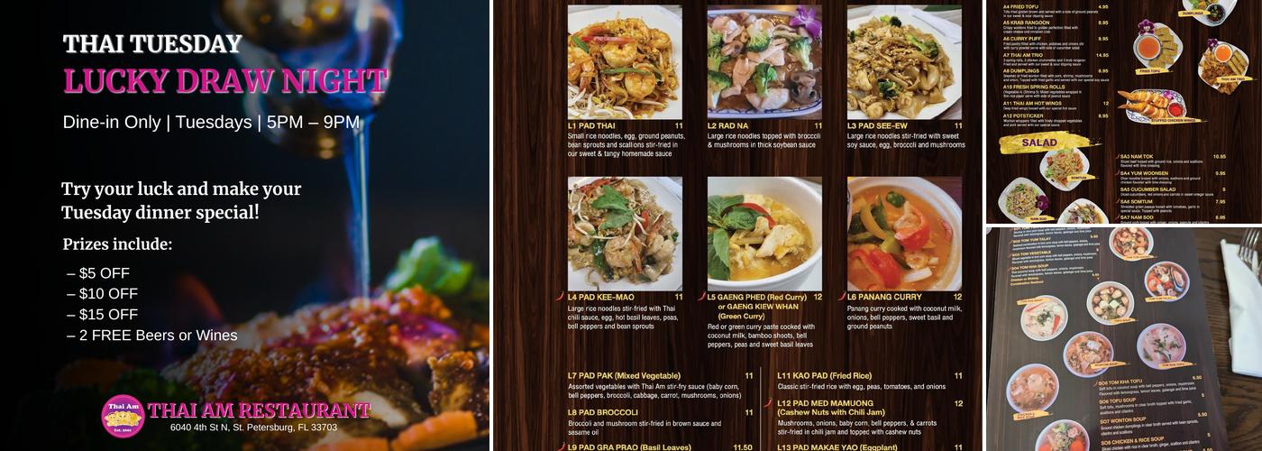 Thai-Am Restaurant Menu