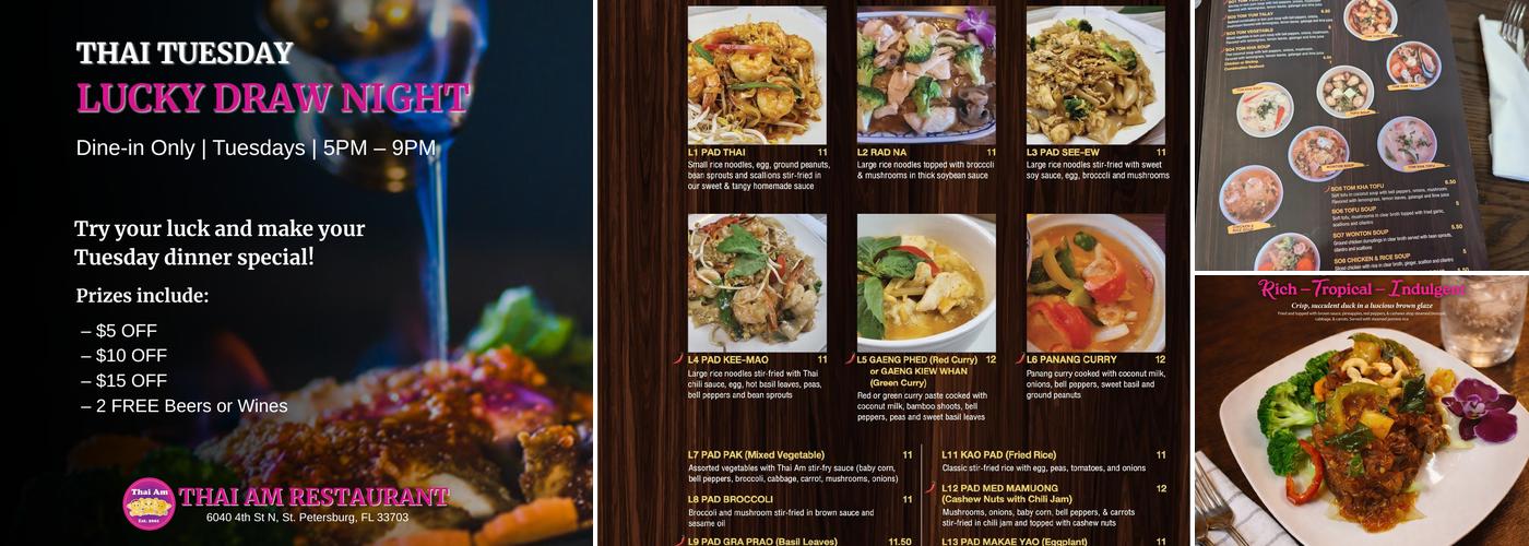 Thai-Am Restaurant Menu