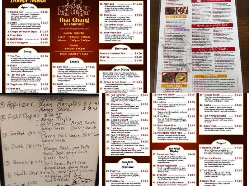 Thai Chang2 Menu