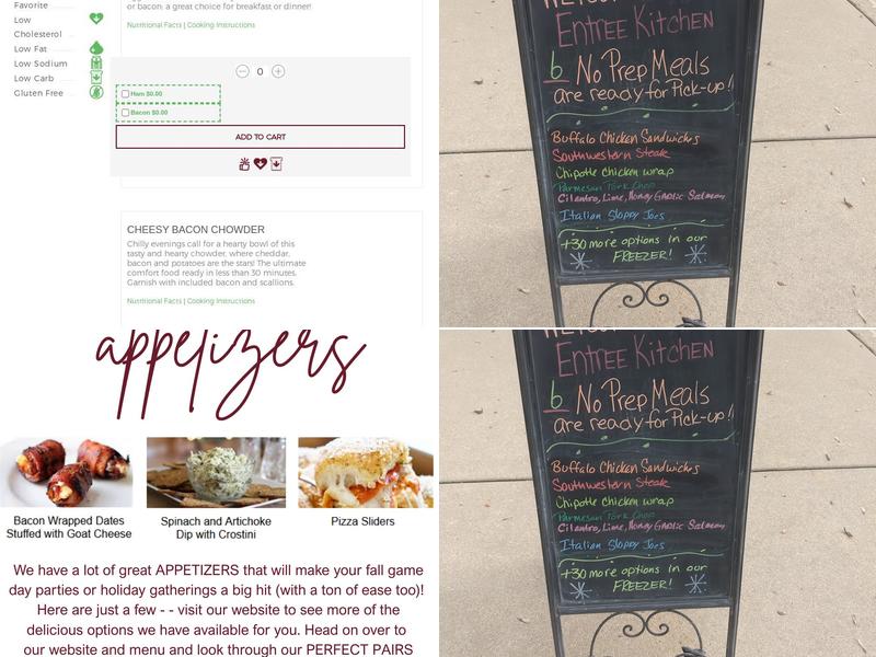 Entree Kitchen Menu