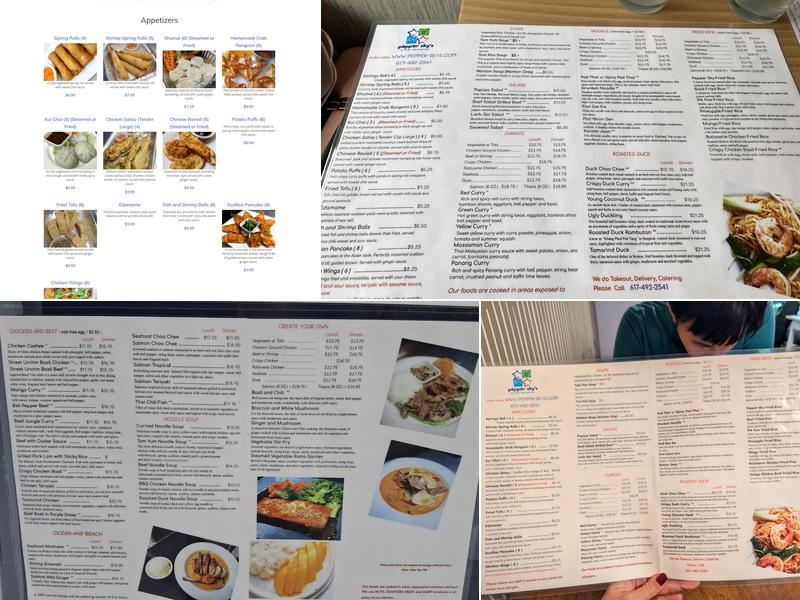 Pepper Sky's Menu