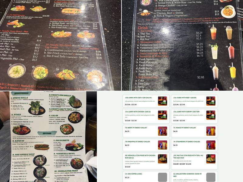 Camelbacks PHO Menu