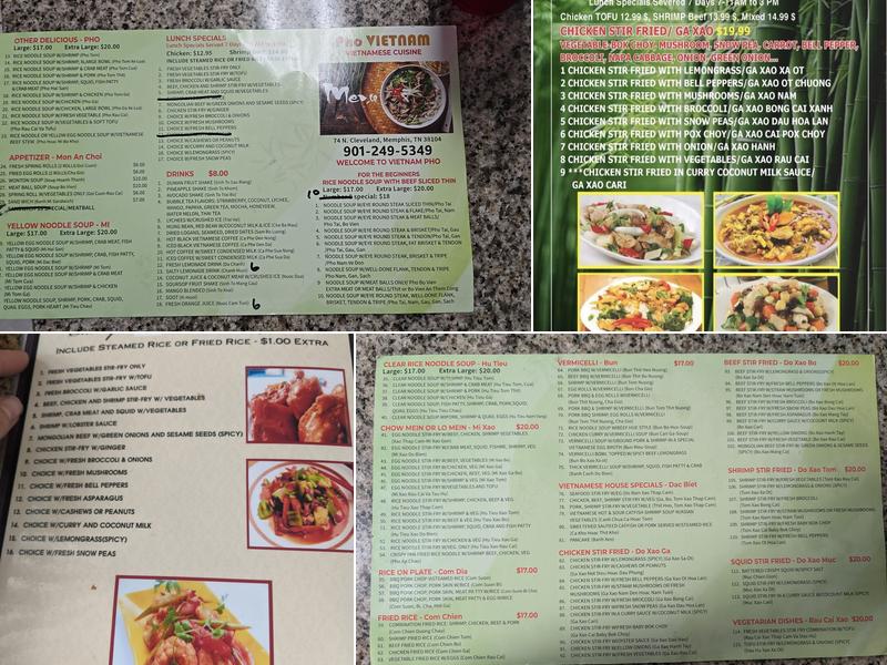 Vietnam Restaurant Menu