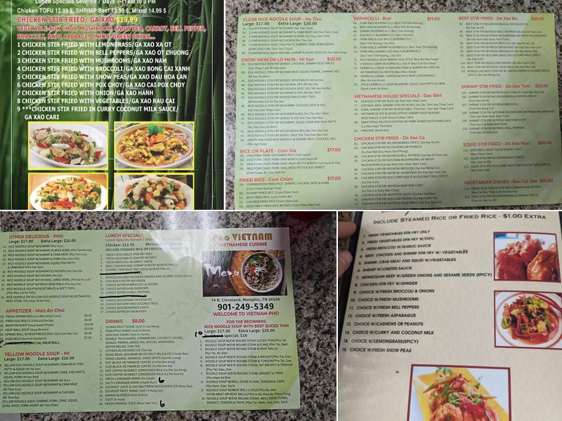 Vietnam Restaurant Menu
