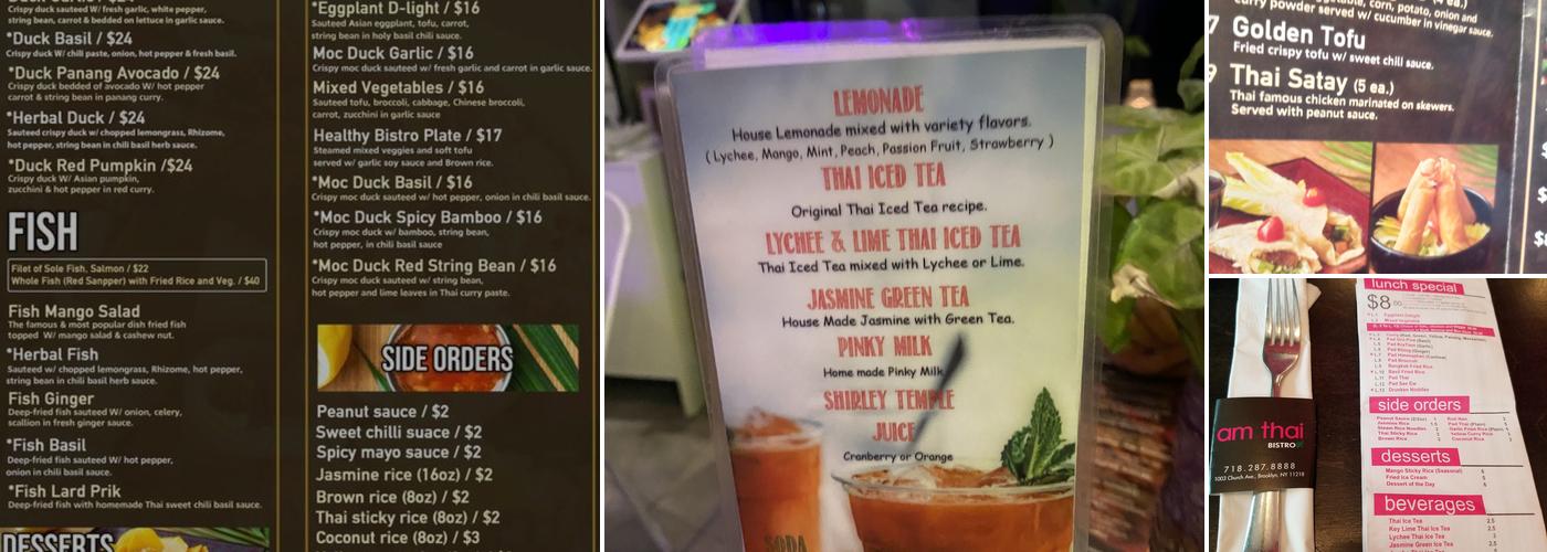 Am Thai Bistro Menu