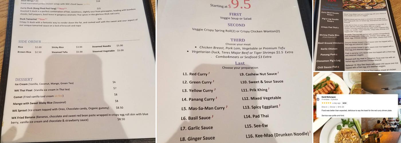 Wanisa Home Kitchen Menu