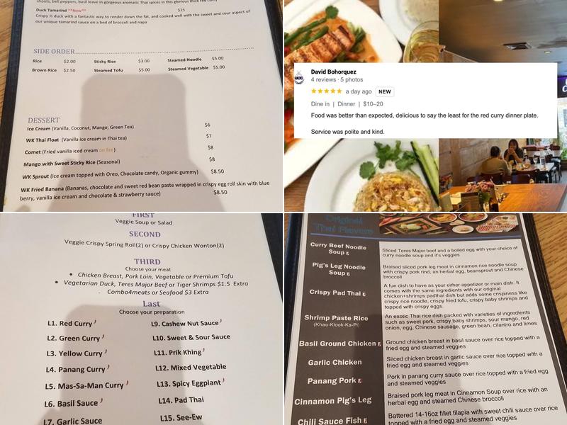 Wanisa Home Kitchen Menu