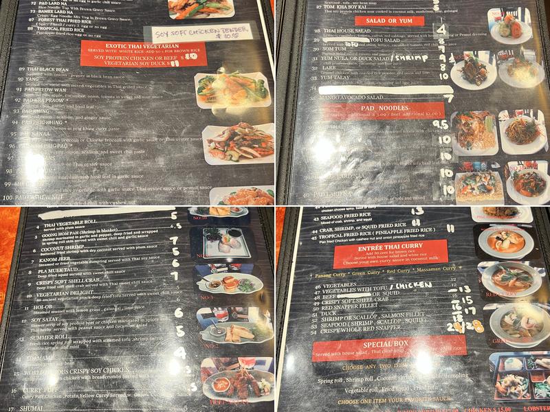 Forest Thai Menu