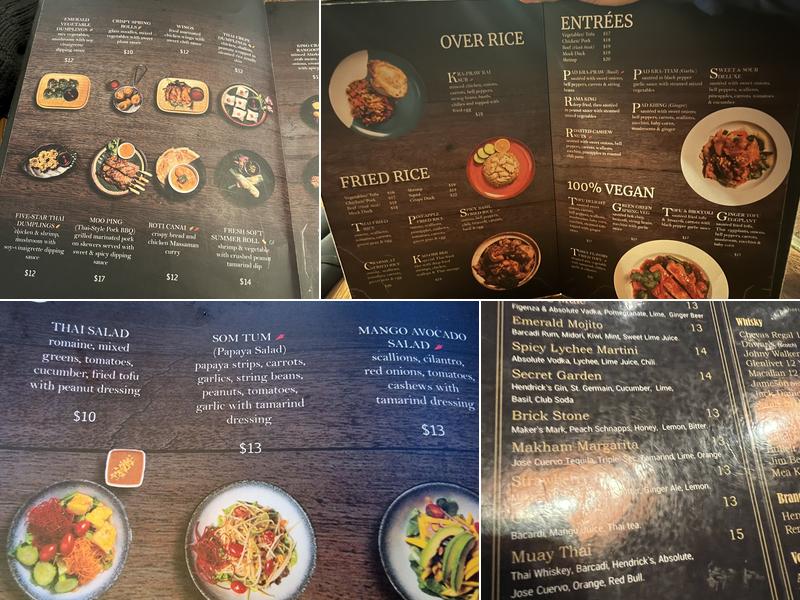 Thai 72 Menu