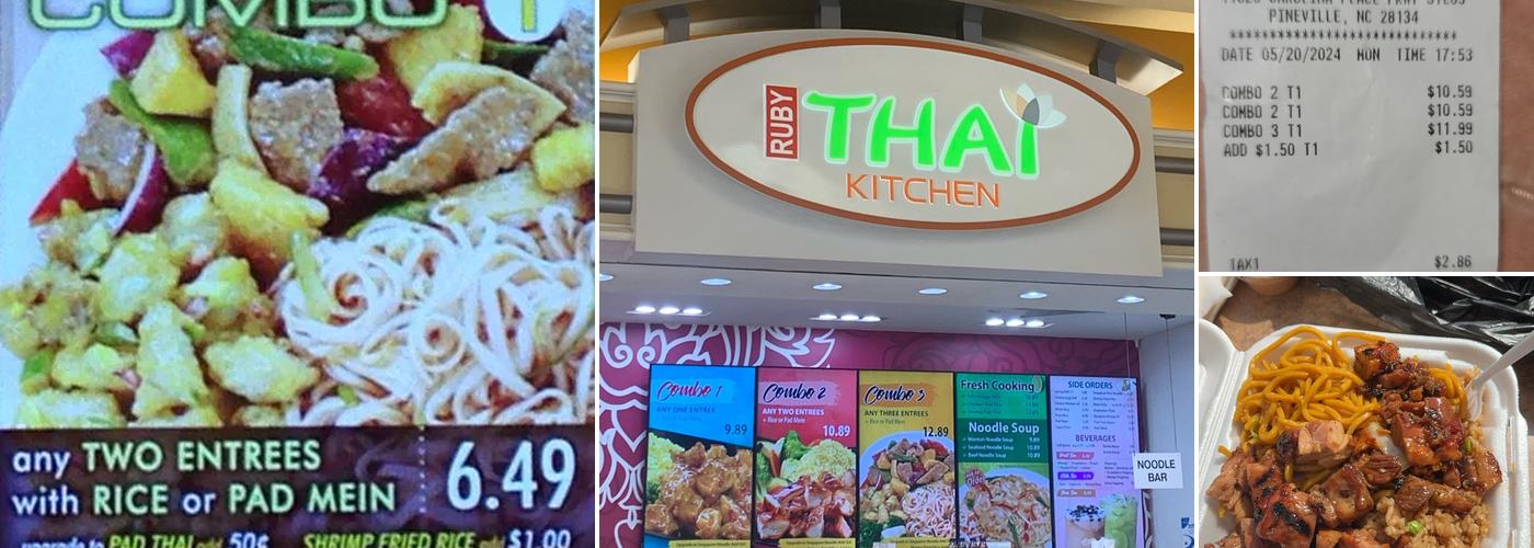 Ruby Thai Kitchen Menu