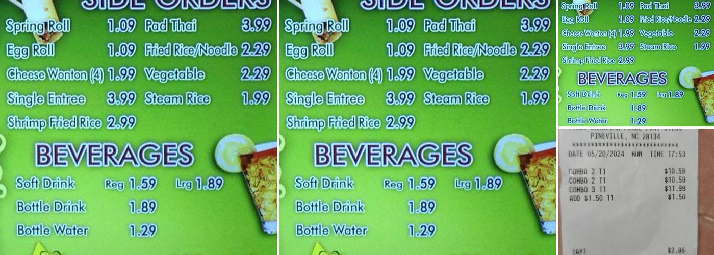 Ruby Thai Kitchen Menu