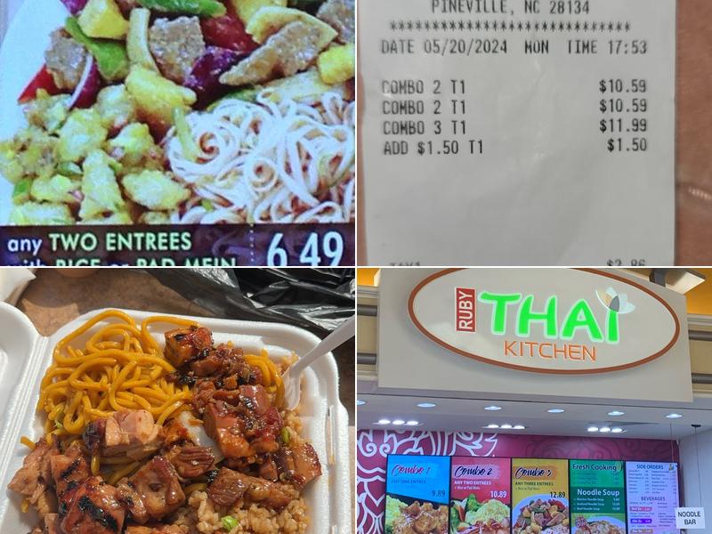 Ruby Thai Kitchen Menu