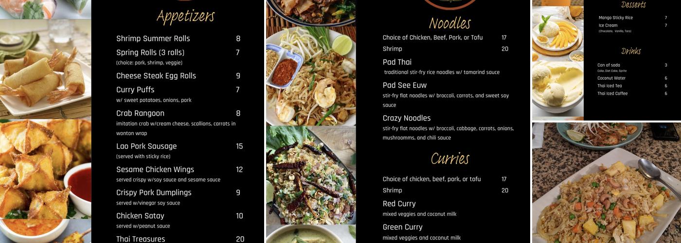 Ameri Thai Bistro Menu