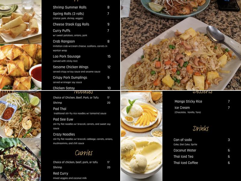 Ameri Thai Bistro Menu