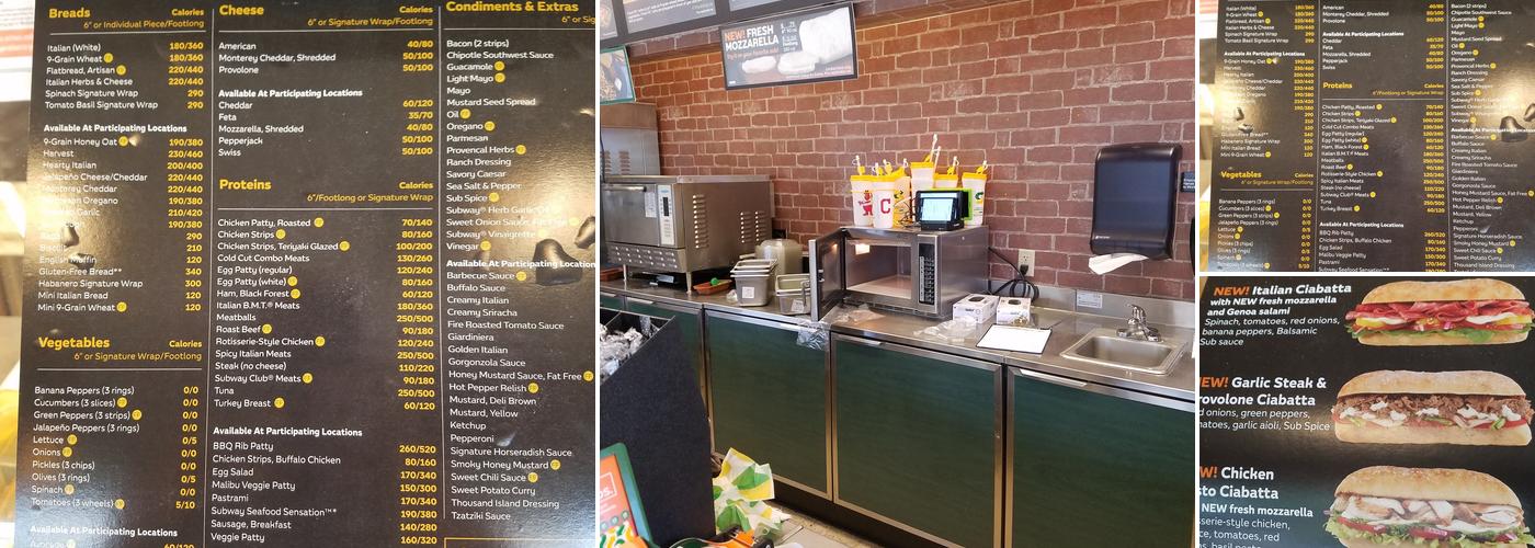 Subway Menu