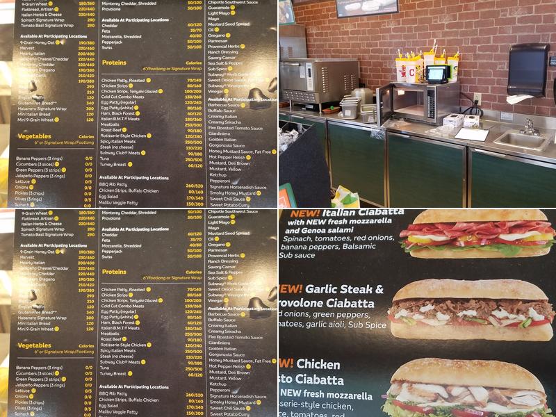 Subway Menu