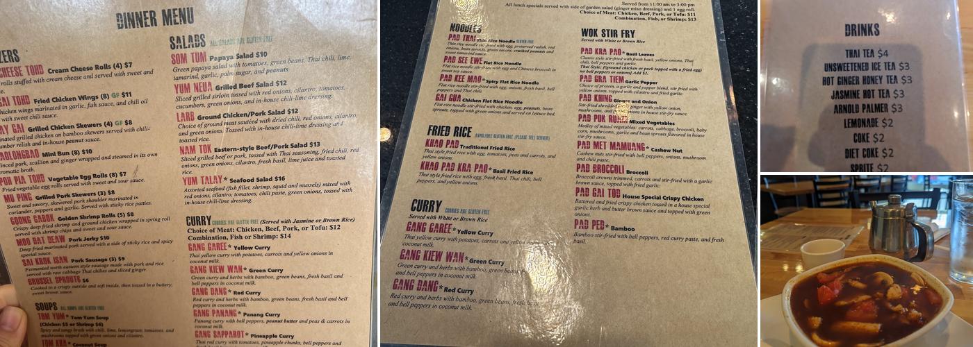 Mint Thai Kitchen Menu