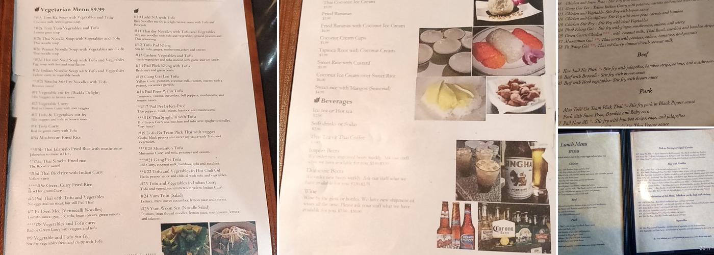 Thai Kitchen Restaurant Menu