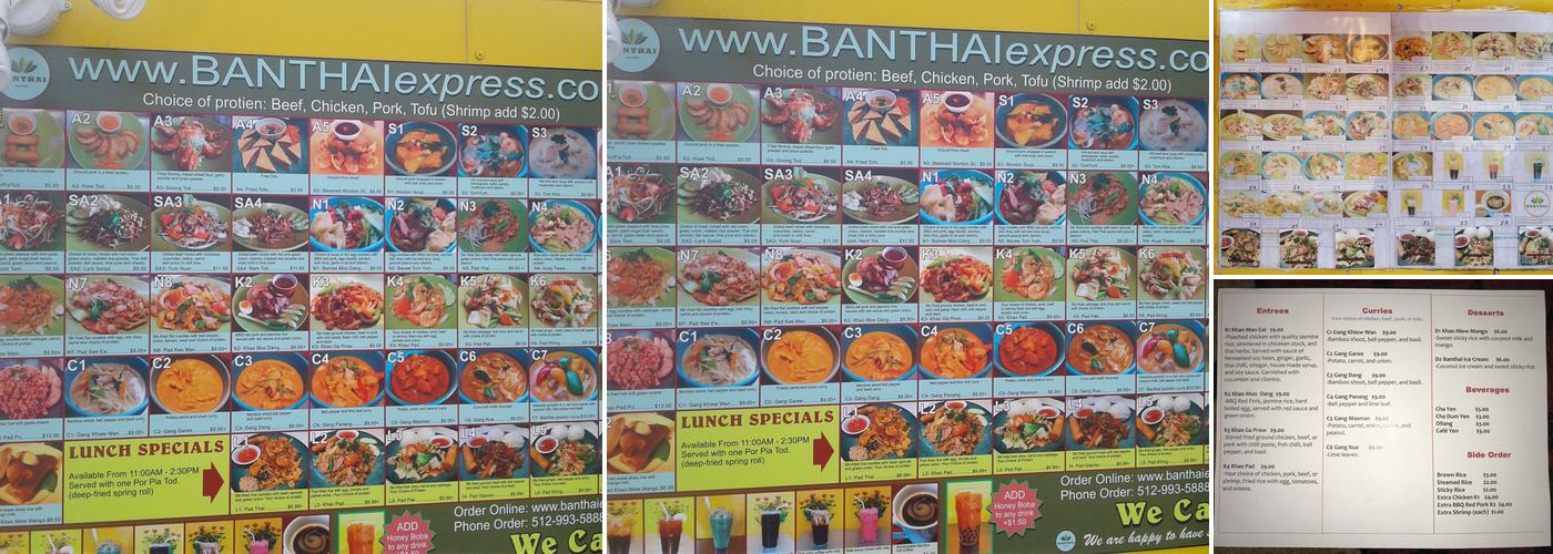 Thai Esan Menu