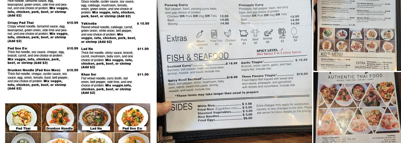 Thai E San Irving Restaurant Menu