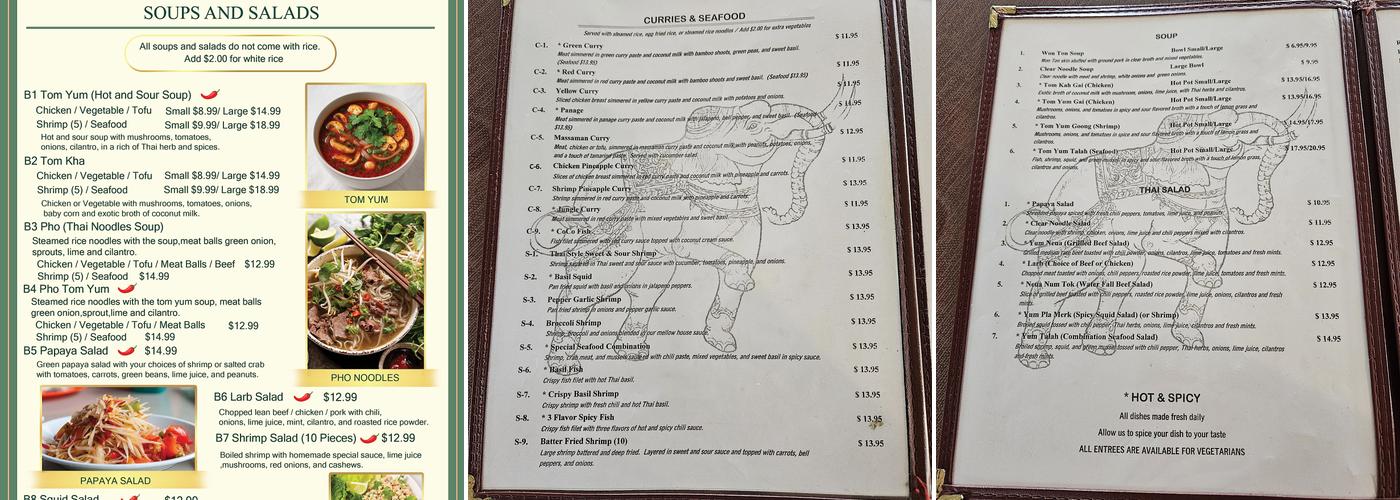 Thai Garden Menu