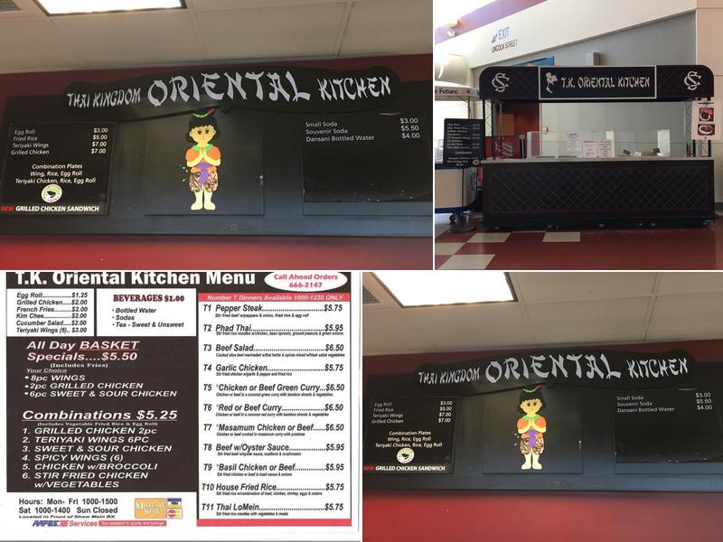 Thaikingdom Oriental Kitchen Menu