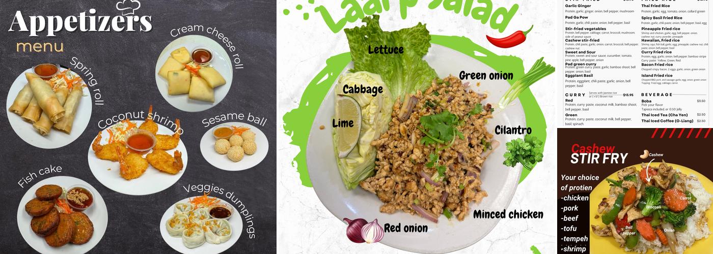 Tasty Thai Campus Menu