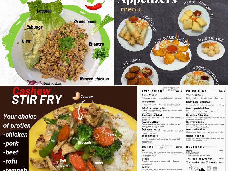 Tasty Thai Campus Menu