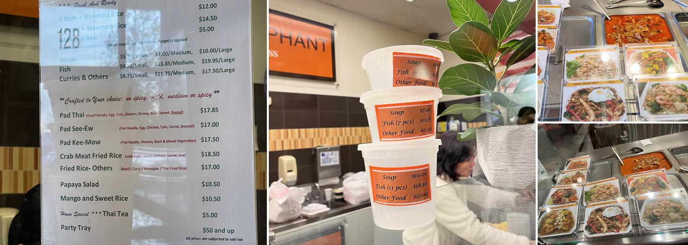 Thai Elephant Express Menu