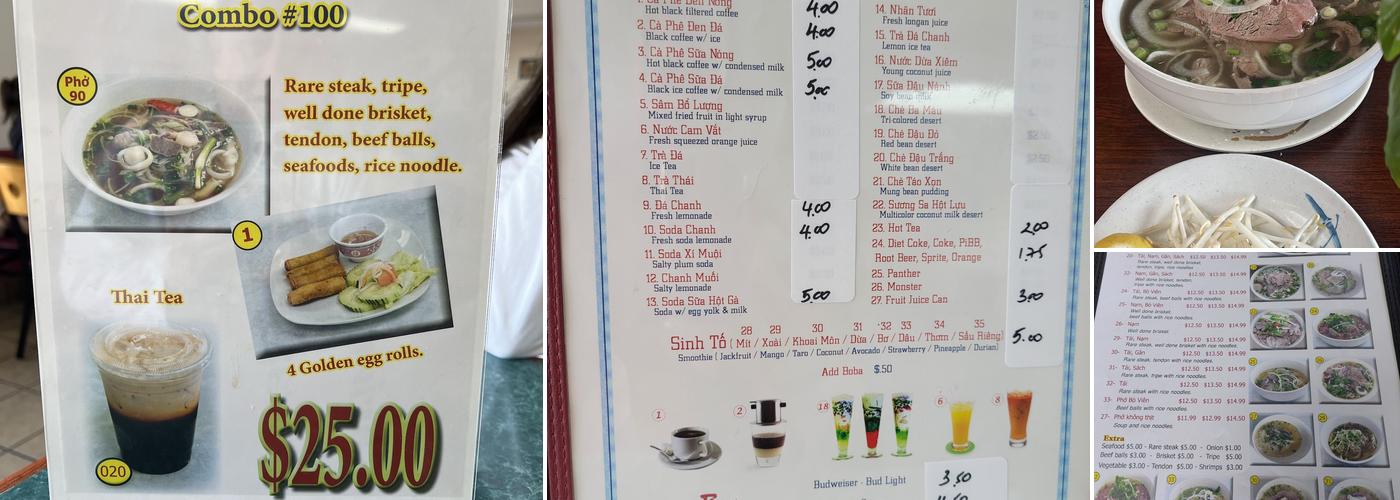 Phở 90 Menu