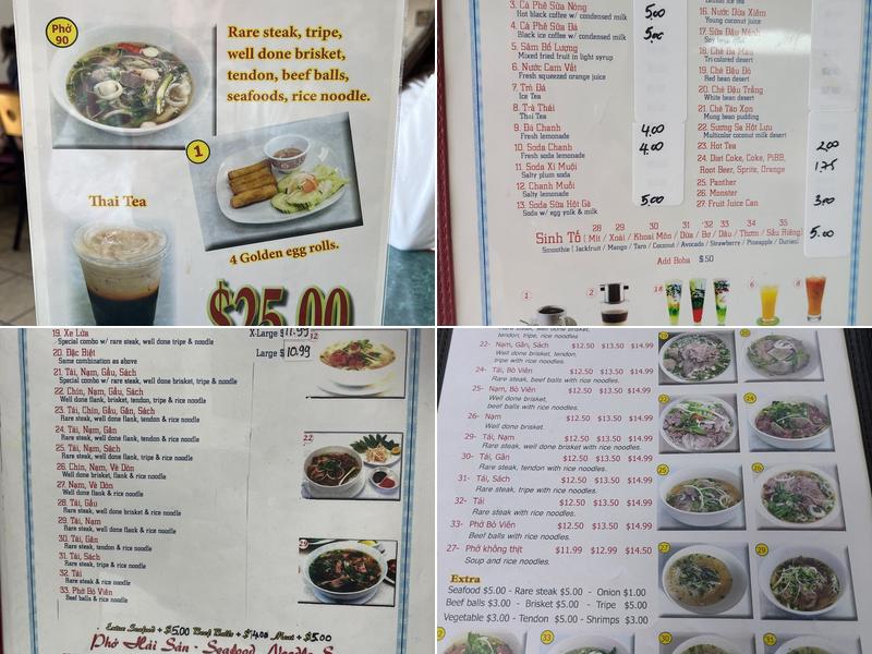 Phở 90 Menu