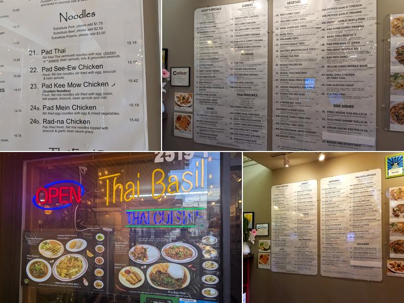 Thai Basil Menu
