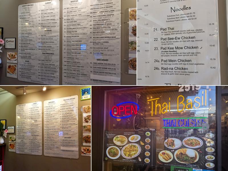 Thai Basil Menu