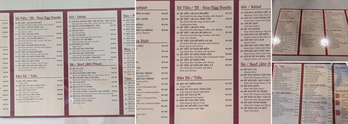 Mirada Restaurant Menu