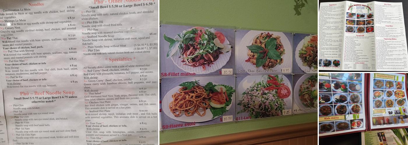 Double Bamboo Restaurant Menu