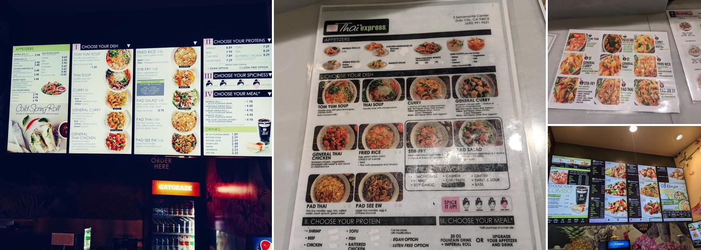 Thai Express Menu
